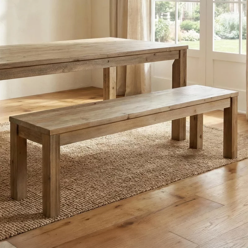 Photo 1 of Langley dining bench - large - reclaimed pine Photo 1 of Langley dining bench - large - reclaimed pine