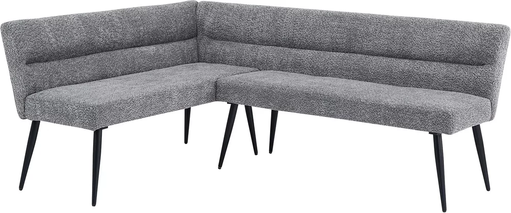 Photo 1 of Monza corner dining bench - grey fabric - lhf Photo 1 of Monza corner dining bench - grey fabric - lhf