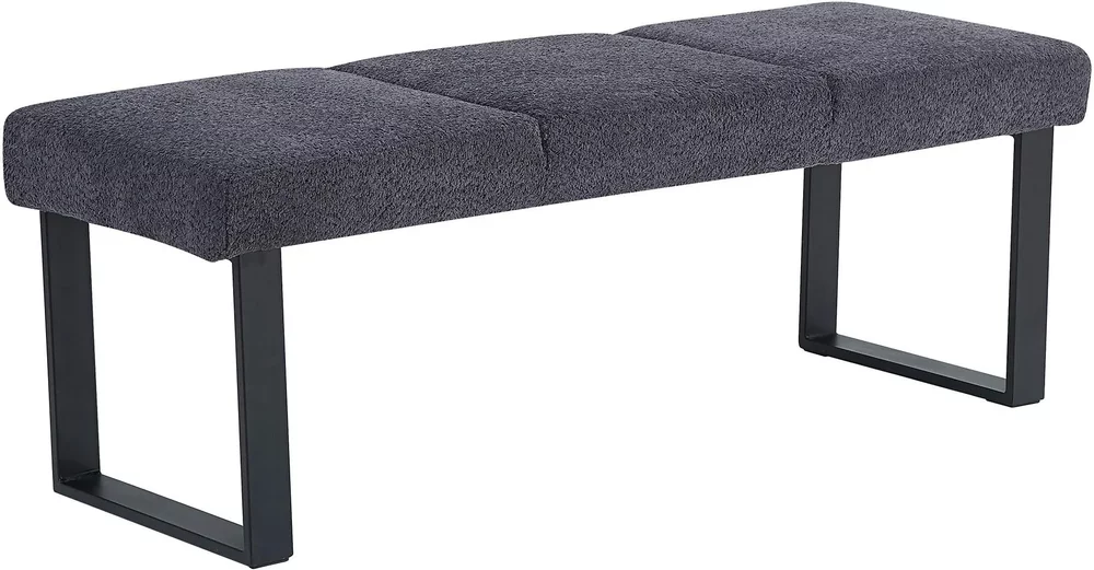 Photo 1 of Bronx dining bench - dark grey fabric Photo 1 of Bronx dining bench - dark grey fabric
