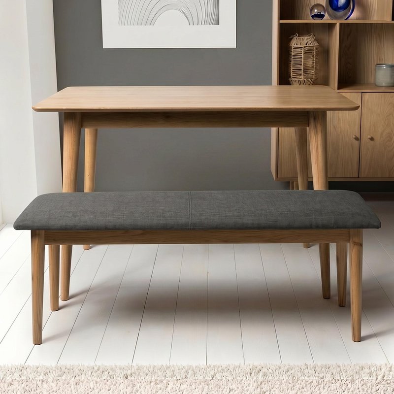 Photo 1 of Jenson oak dining bench - 120cm Photo 1 of Jenson oak dining bench - 120cm