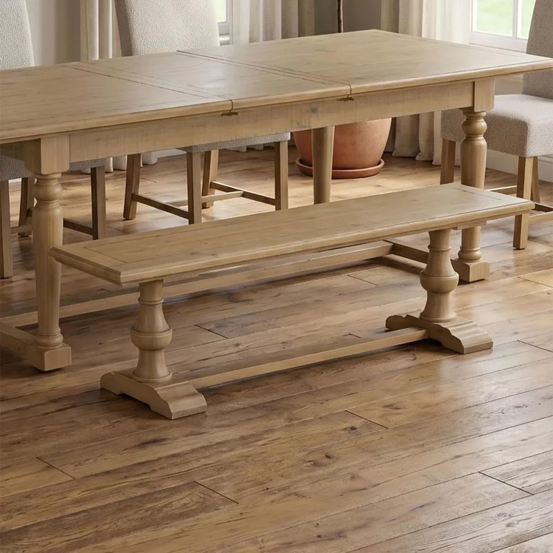 Photo 1 of Chateau dining bench - natural - rustic pine Photo 1 of Chateau dining bench - natural - rustic pine