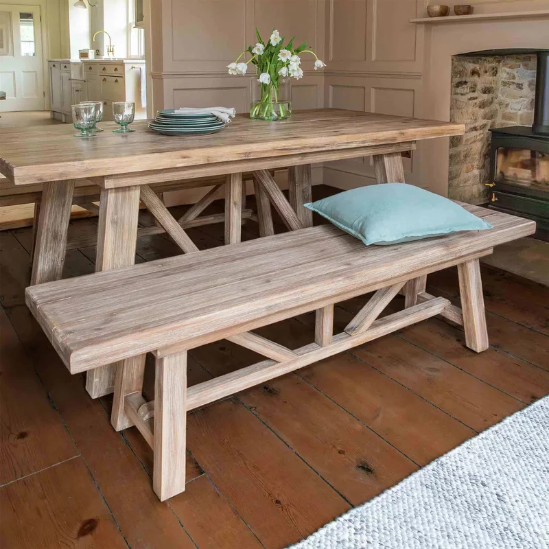 Photo 1 of Chilford outdoor solid wood bench small Photo 1 of Chilford outdoor solid wood bench small
