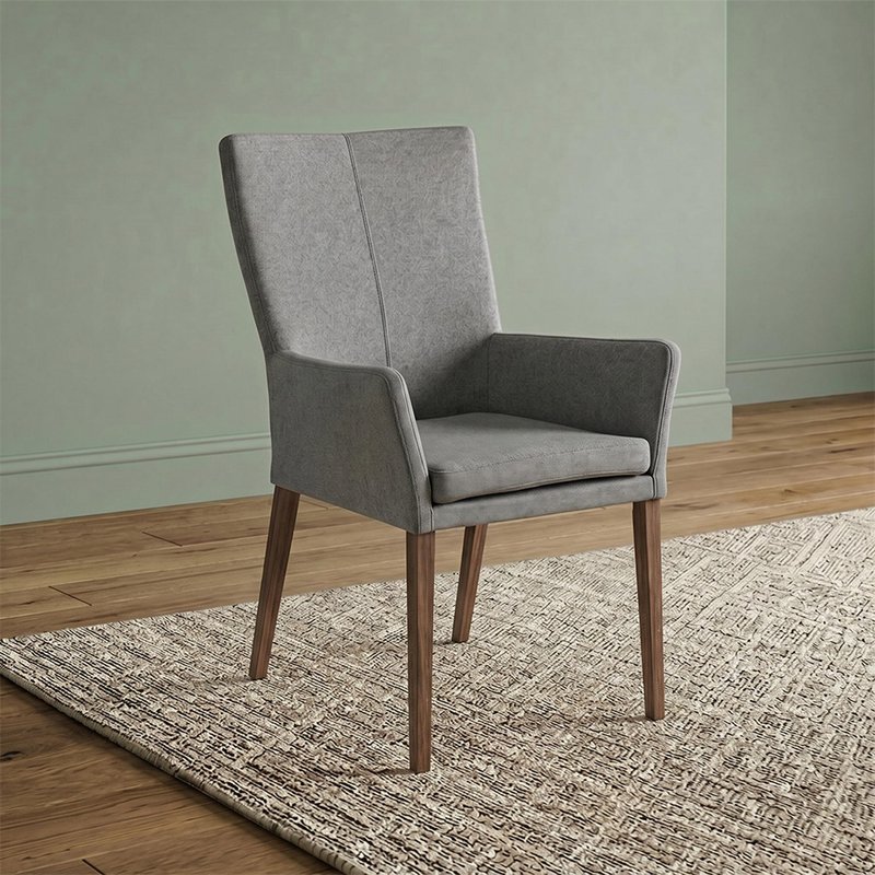 Photo 1 of Mario dining armchair - walnut legs - variation available Photo 1 of Mario dining armchair - walnut legs - variation available