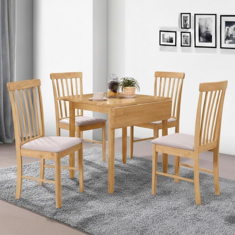 Photo 1 of Cologne square drop leaf dining set - 4 seater - 61cm-97cm - light oak Photo 1 of Cologne square drop leaf dining set - 4 seater - 61cm-97cm - light oak