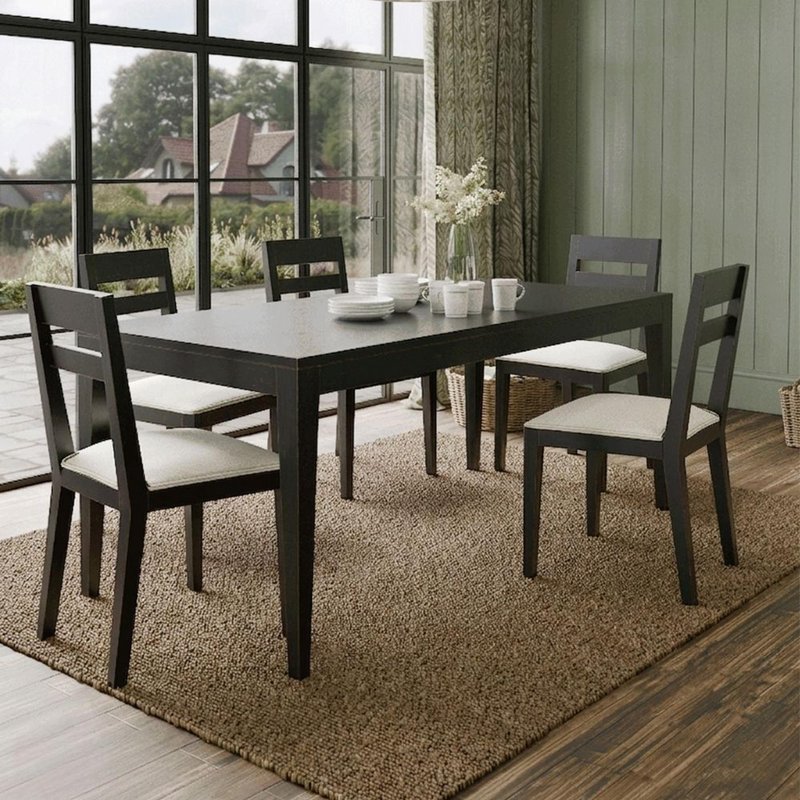 Photo 1 of Barwick dining set - 180cm - 6 seater - charcoal - 6 chairs Photo 1 of Barwick dining set - 180cm - 6 seater - charcoal - 6 chairs