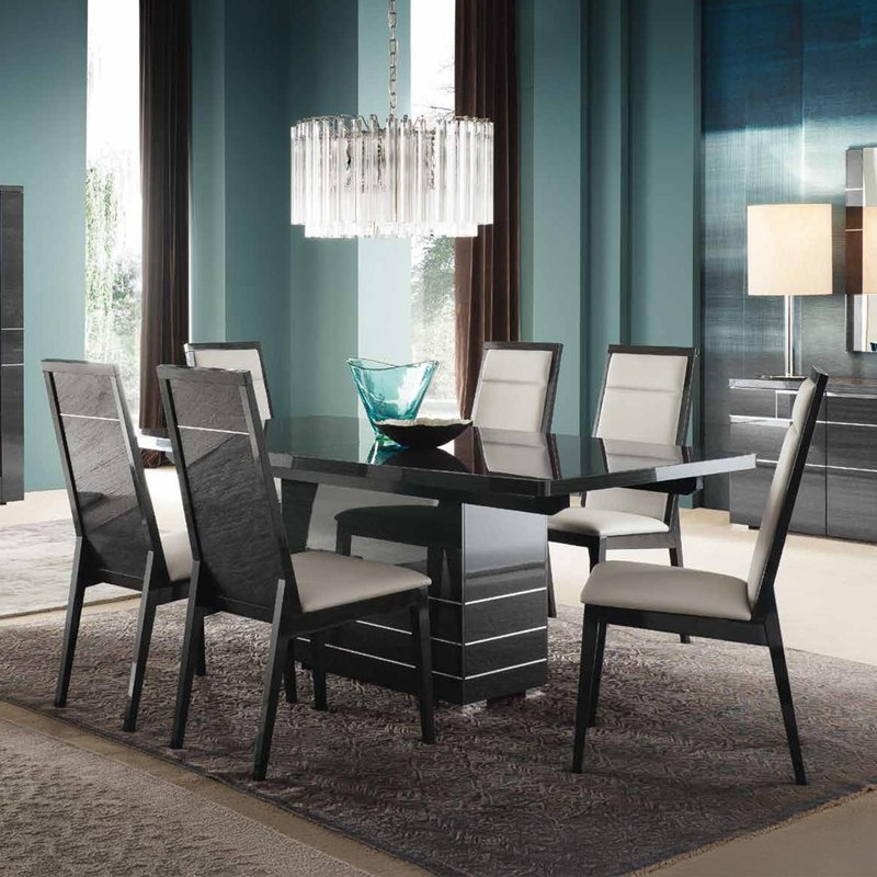 Photo 1 of Versilia extending dining set - 6-8 seater - 160-210cm - black Photo 1 of Versilia extending dining set - 6-8 seater - 160-210cm - black