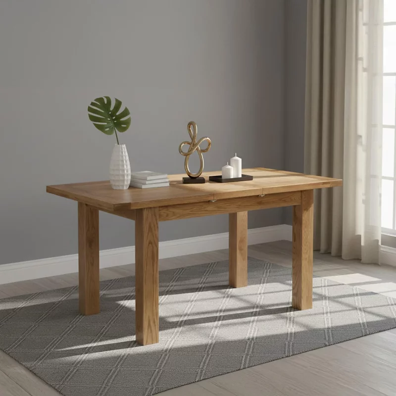 Photo 1 of Original extending dining table - 4-6 seater - 120cm-153cm - rustic oak Photo 1 of Original extending dining table - 4-6 seater - 120cm-153cm - rustic oak