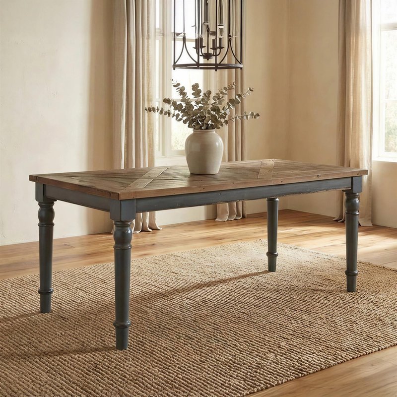 Photo 1 of Bishop dining table - 6 seater - grey painted Photo 1 of Bishop dining table - 6 seater - grey painted