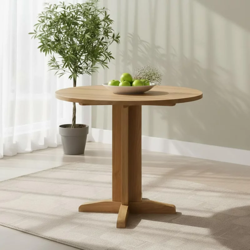 Photo 1 of Appleby round drop leaf dining table - 2-4 seater - 30cm-90cm - oak Photo 1 of Appleby round drop leaf dining table - 2-4 seater - 30cm-90cm - oak