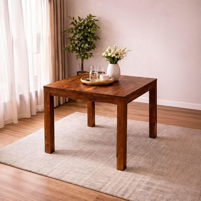 Photo 1 of Cube sheesham 2 seater square dining table Photo 1 of Cube sheesham 2 seater square dining table