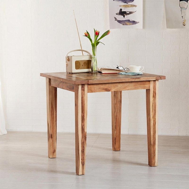 Photo 1 of Coastal dining table - 2 seater - 88cm - reclaimed wood Photo 1 of Coastal dining table - 2 seater - 88cm - reclaimed wood