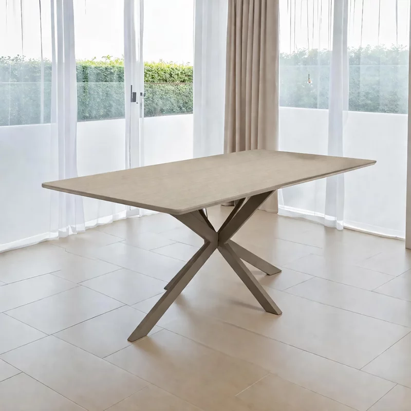 Photo 1 of Modena dining table - 6 seater - 160cm - melamine - grey Photo 1 of Modena dining table - 6 seater - 160cm - melamine - grey