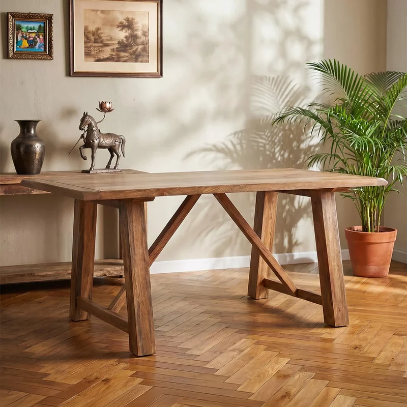 Photo 1 of Odisha dining table - 6 seater - 175cm - solid mango wood Photo 1 of Odisha dining table - 6 seater - 175cm - solid mango wood