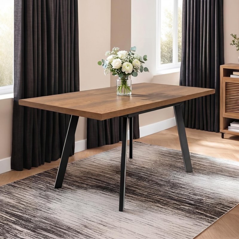 Photo 1 of Panama extending dining table - 4-6 seater - 120cm-160cm - dark oak Photo 1 of Panama extending dining table - 4-6 seater - 120cm-160cm - dark oak
