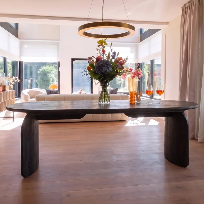 Photo 1 of Fairmont black oak 8 seater oval dining table Photo 1 of Fairmont black oak 8 seater oval dining table