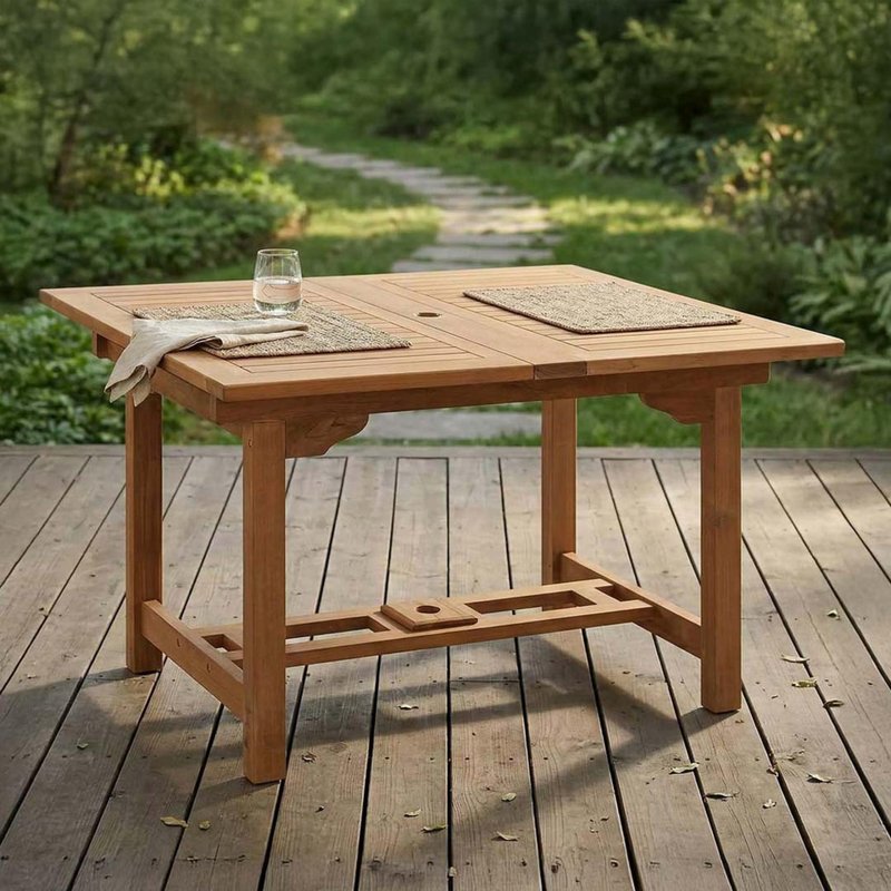 Photo 1 of Arrow teak extending dining table - 120-180cm Photo 1 of Arrow teak extending dining table - 120-180cm
