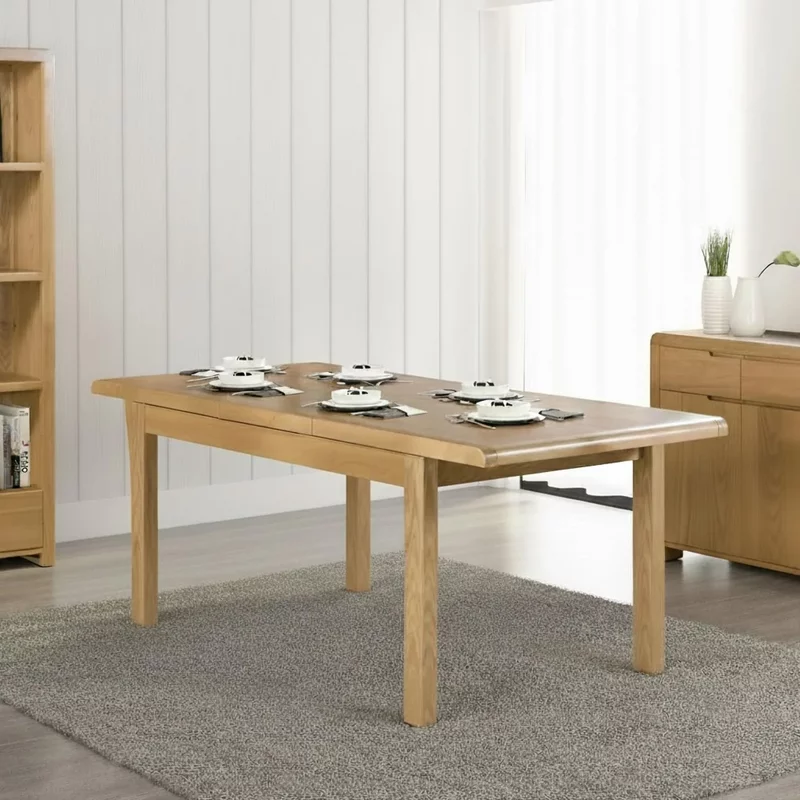 Photo 1 of Curve extending dining table - 6-8 seater - 150cm-200cm - oak Photo 1 of Curve extending dining table - 6-8 seater - 150cm-200cm - oak
