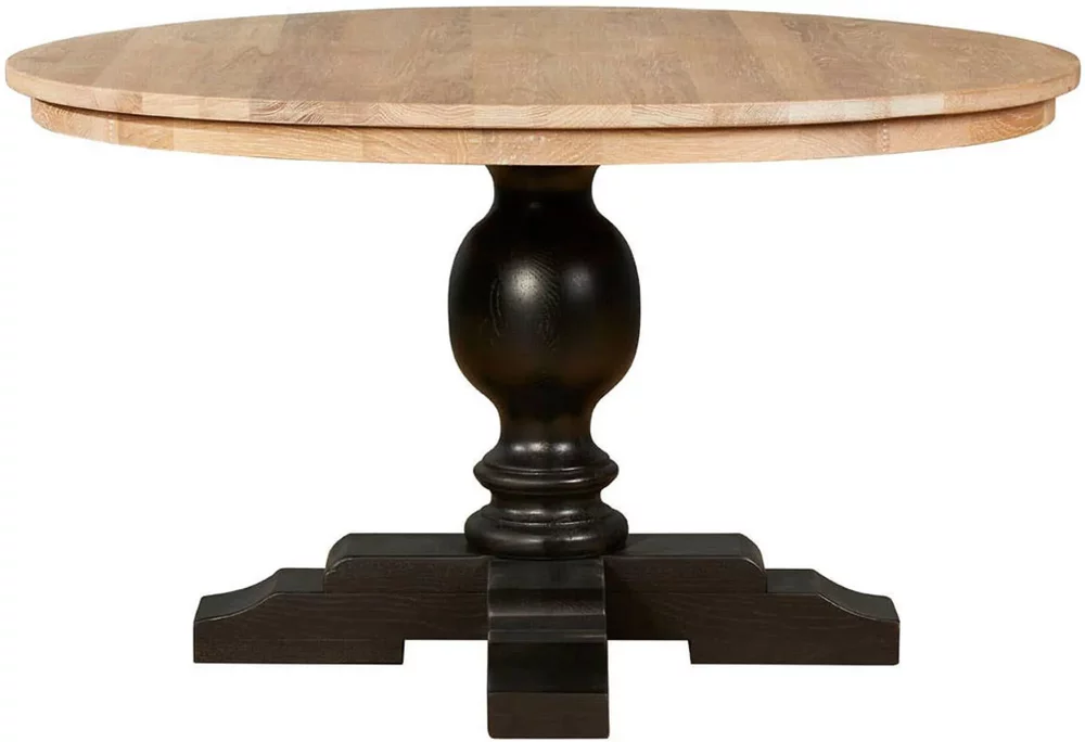 Photo 1 of Lyon dining table - 4 seater - 130cm - round pedestal - white washed oak Photo 1 of Lyon dining table - 4 seater - 130cm - round pedestal - white washed oak
