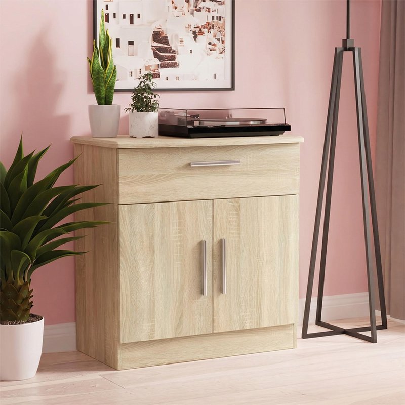 Photo 1 of Knightsbridge compact sideboard - 2 doors - oak Photo 1 of Knightsbridge compact sideboard - 2 doors - oak