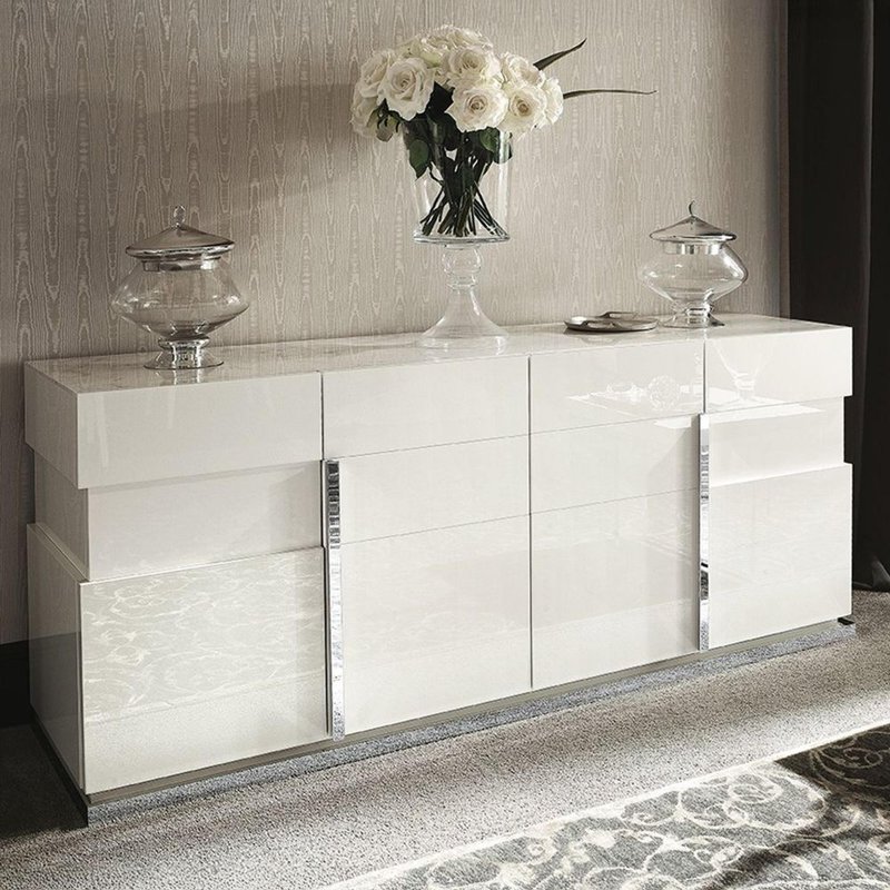 Photo 1 of Canova extra large sideboard - 4 door - white gloss Photo 1 of Canova extra large sideboard - 4 door - white gloss