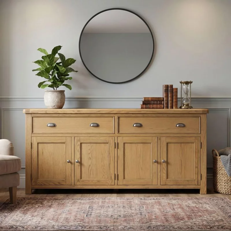 Photo 1 of Dorchester sideboard - 4 door - extra large - rustic oak Photo 1 of Dorchester sideboard - 4 door - extra large - rustic oak