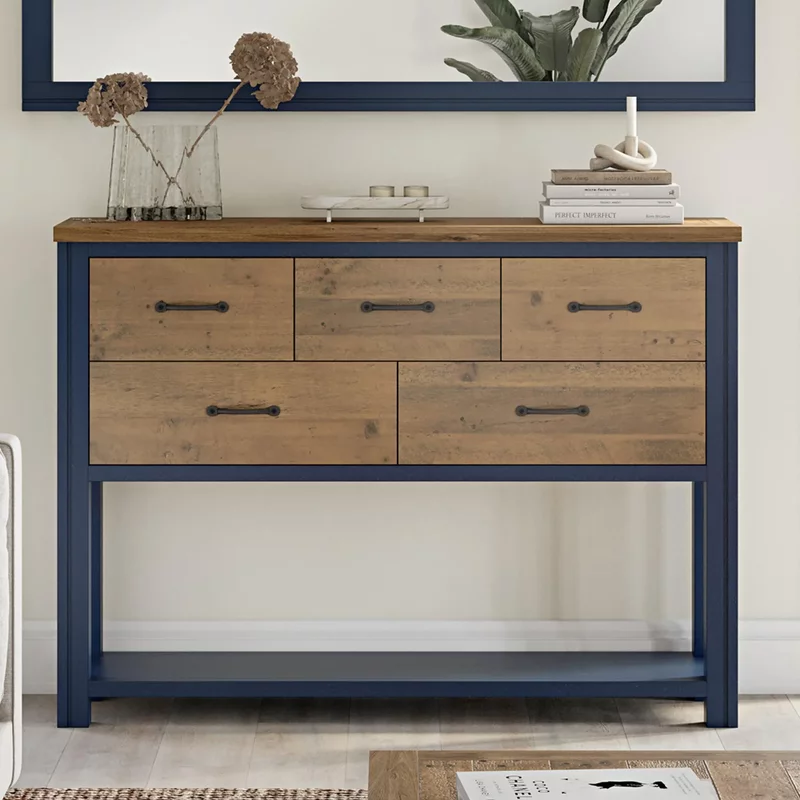 Photo 1 of Splash blue sideboard - medium - 5 drawer Photo 1 of Splash blue sideboard - medium - 5 drawer
