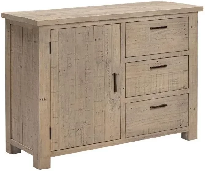Photo 1 of Reclaimed pine sideboard - compact - 1 door - medium - 115cm Photo 1 of Reclaimed pine sideboard - compact - 1 door - medium - 115cm