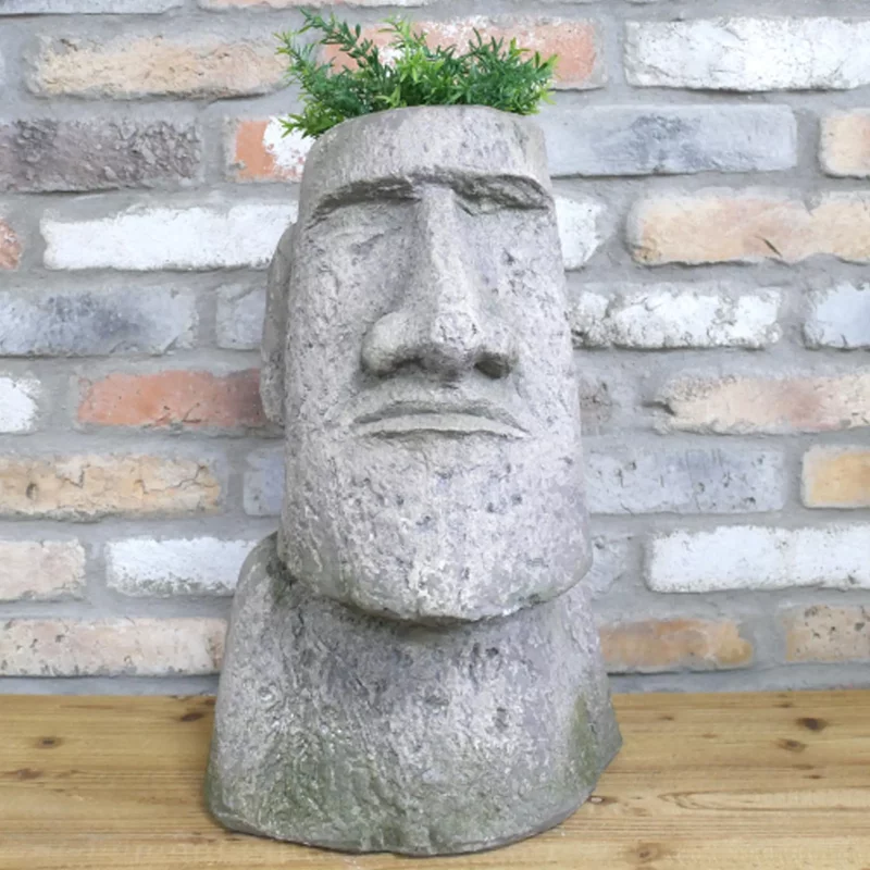 Photo 1 of Easter head planter - small - stone effect Photo 1 of Easter head planter - small - stone effect
