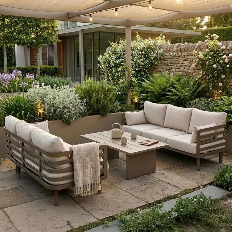 Photo 1 of Metro garden sofa set - 6 seater - coffee table - cafe Photo 1 of Metro garden sofa set - 6 seater - coffee table - cafe