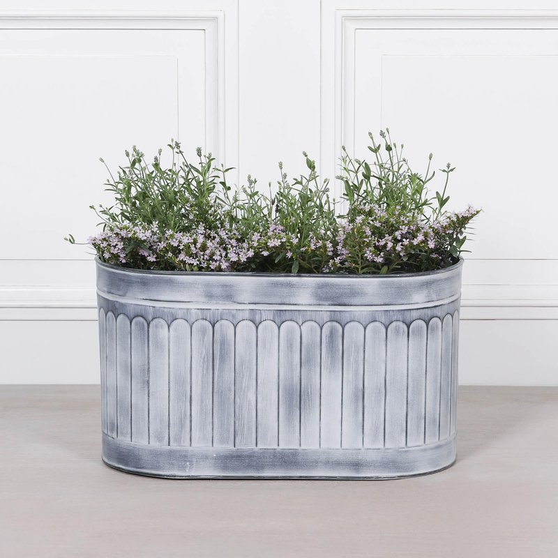 Photo 1 of Metal planter - arched pattern - large Photo 1 of Metal planter - arched pattern - large