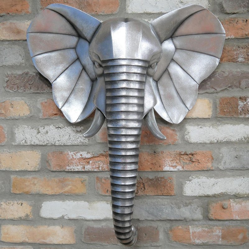 Photo 1 of Grey resin elephant head Photo 1 of Grey resin elephant head