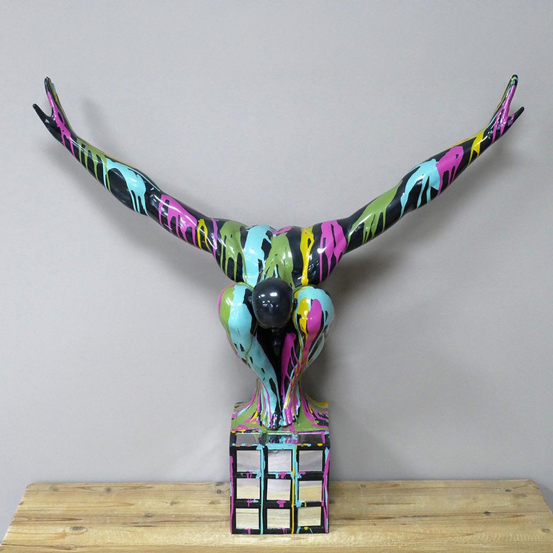 Photo 1 of Multi-colour man statue - resin Photo 1 of Multi-colour man statue - resin