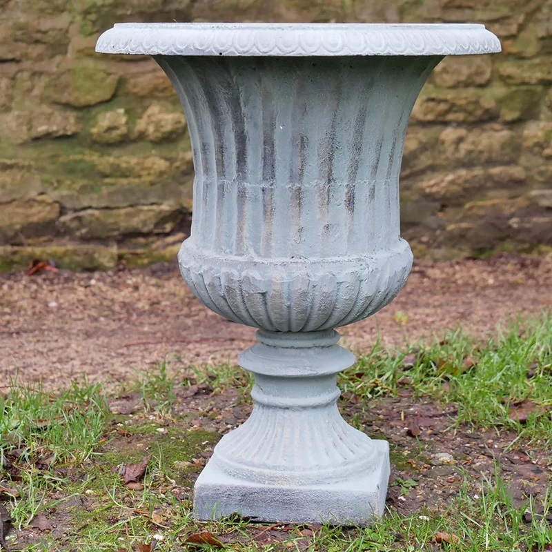 Photo 1 of Garden urn - off cream - metal Photo 1 of Garden urn - off cream - metal