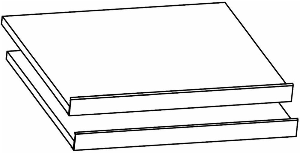 Photo 1 of Blue compartment shoe shelves - 45cm width Photo 1 of Blue compartment shoe shelves - 45cm width