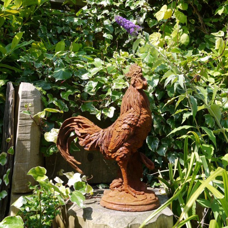 Photo 1 of Rusty garden statue - large cockerel Photo 1 of Rusty garden statue - large cockerel