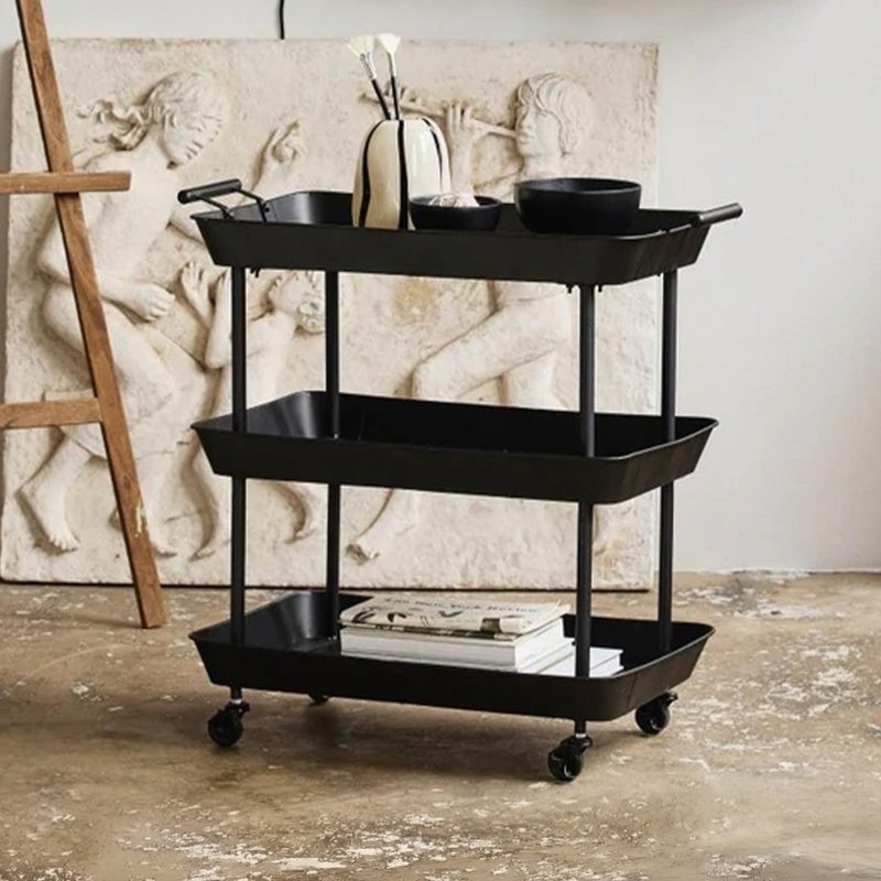 Photo 1 of Trolley table - black Photo 1 of Trolley table - black