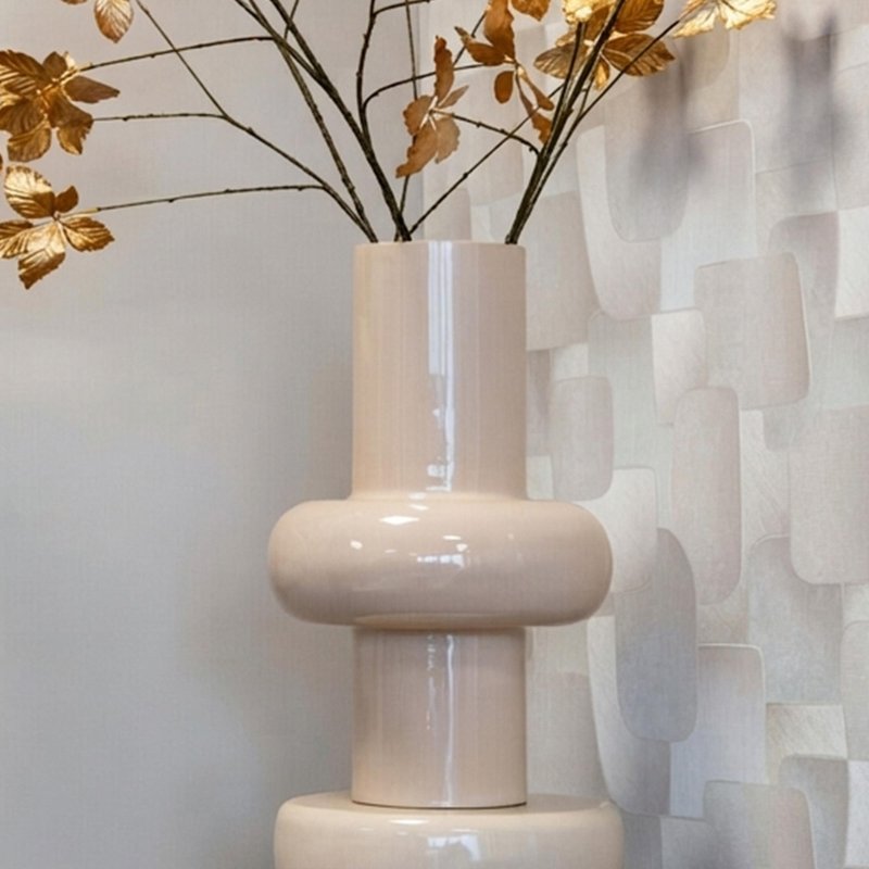 Photo 1 of Benice vase - tapioca - large - metal Photo 1 of Benice vase - tapioca - large - metal