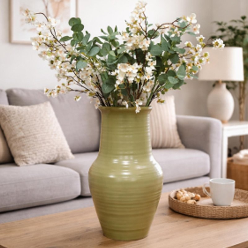 Photo 1 of Vase - green - ceramic Photo 1 of Vase - green - ceramic