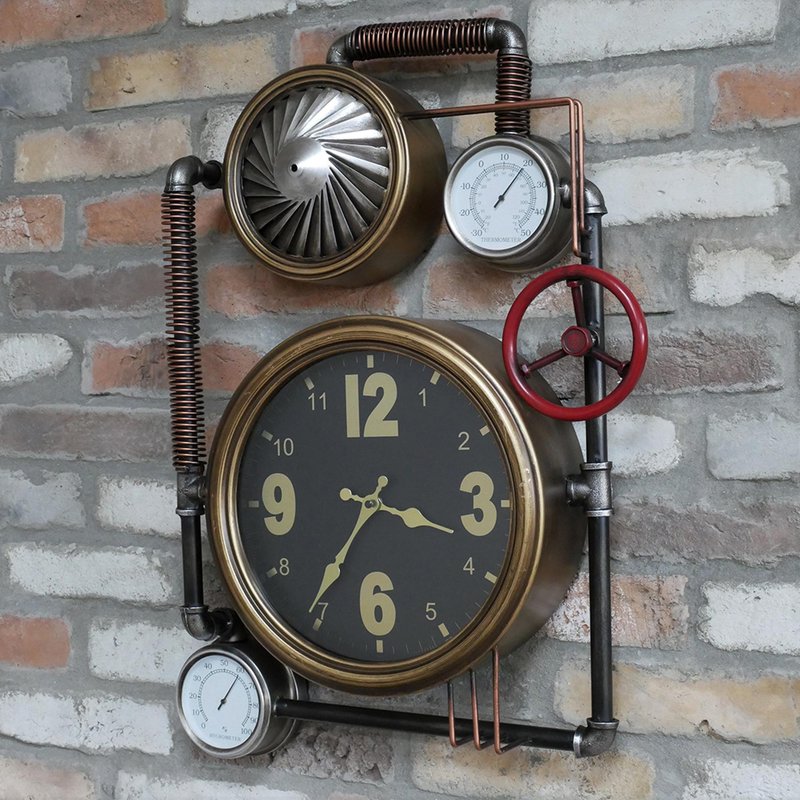 Photo 1 of Industrial wall clock - round Photo 1 of Industrial wall clock - round