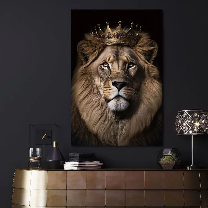 Photo 1 of Lion king tempered glass wall art Photo 1 of Lion king tempered glass wall art