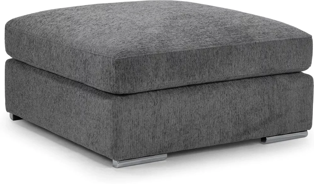Photo 1 of Naples footstool - grey fabric Photo 1 of Naples footstool - grey fabric