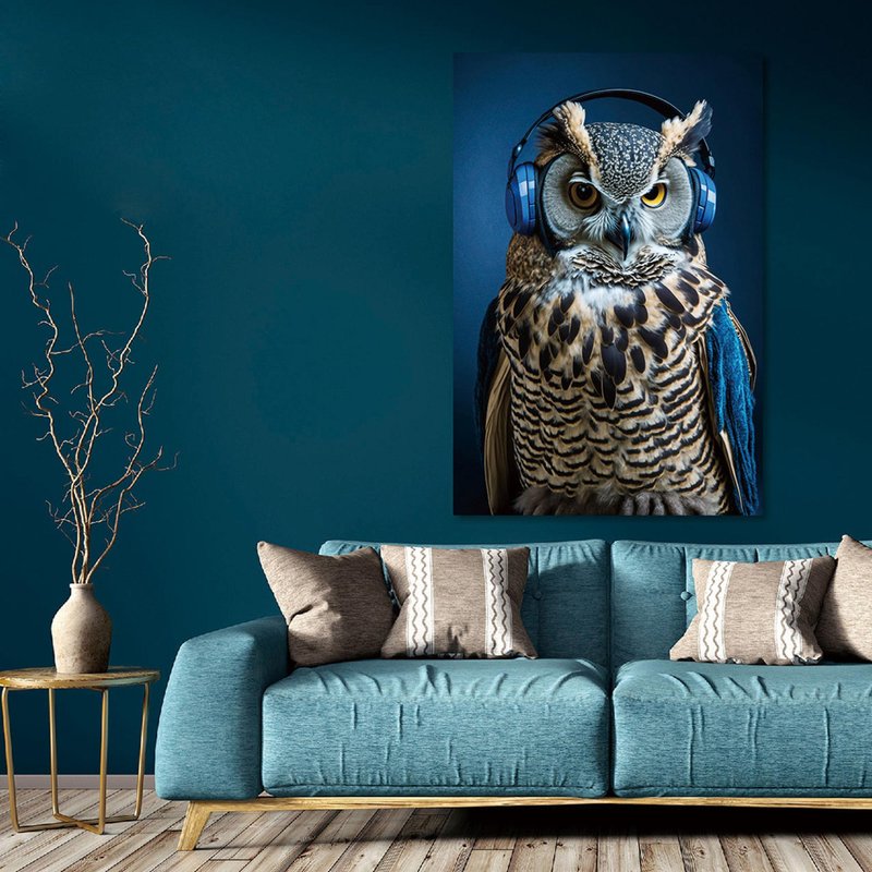 Photo 1 of Owl tempered glass wall art Photo 1 of Owl tempered glass wall art