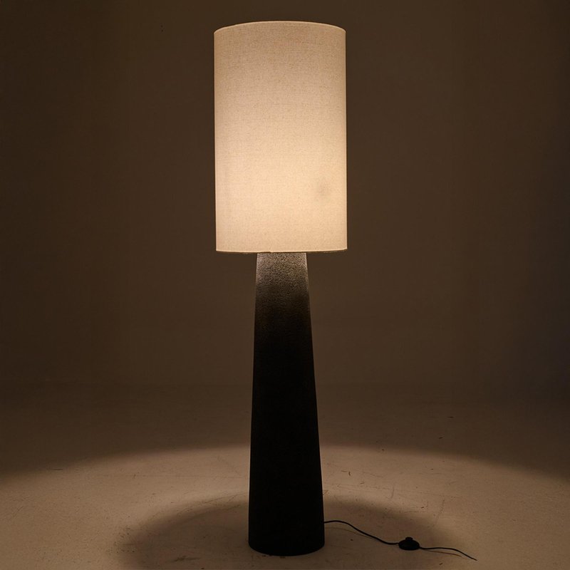 Photo 1 of Ava floor lamp - large - black and white - fibreglass Photo 1 of Ava floor lamp - large - black and white - fibreglass