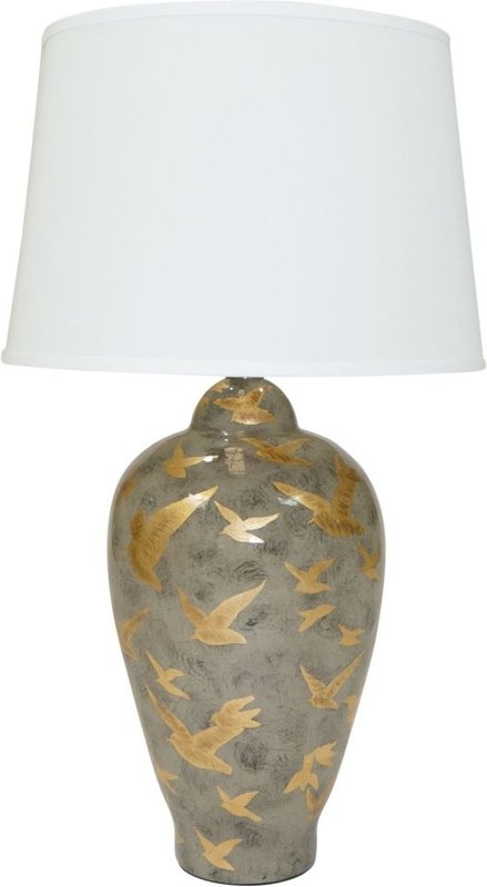 Photo 1 of Ashford ceramic table lamp - charcoal grey - large Photo 1 of Ashford ceramic table lamp - charcoal grey - large