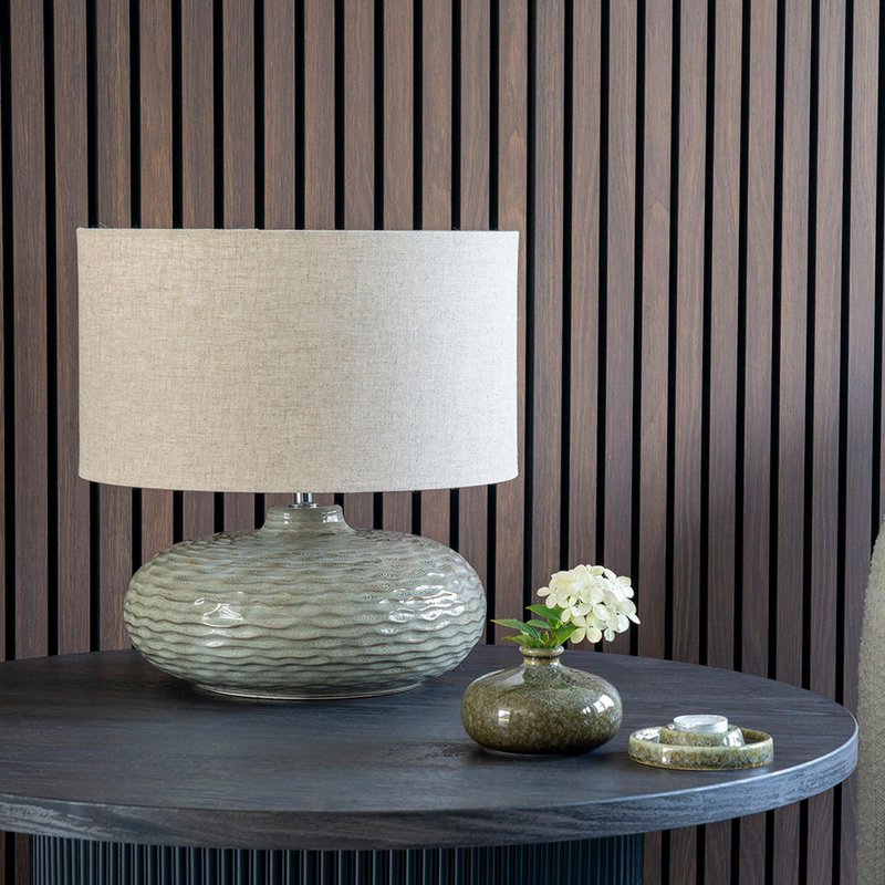Photo 1 of Oldham table lamp - green - ceramic Photo 1 of Oldham table lamp - green - ceramic