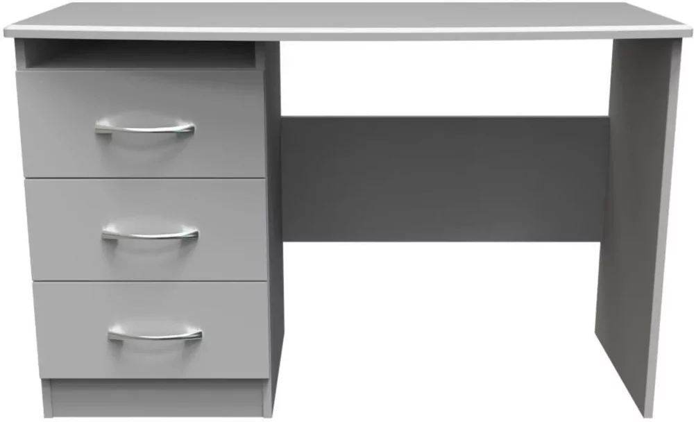 Photo 1 of Eve desk - 3 drawer - grey Photo 1 of Eve desk - 3 drawer - grey