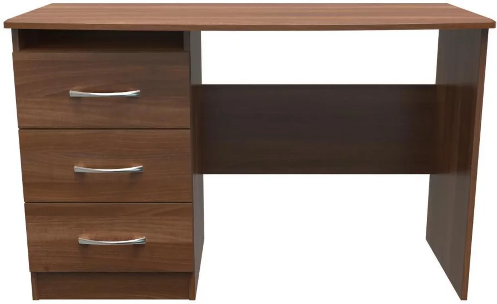 Photo 1 of Eve desk - 3 drawer - walnut Photo 1 of Eve desk - 3 drawer - walnut
