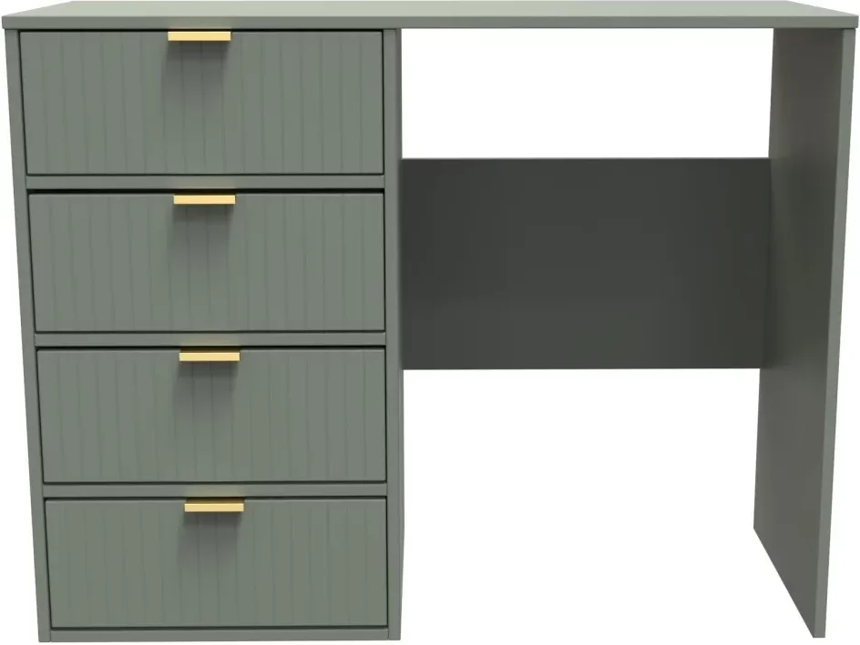 Photo 1 of Linear desk - 4 drawer - green Photo 1 of Linear desk - 4 drawer - green