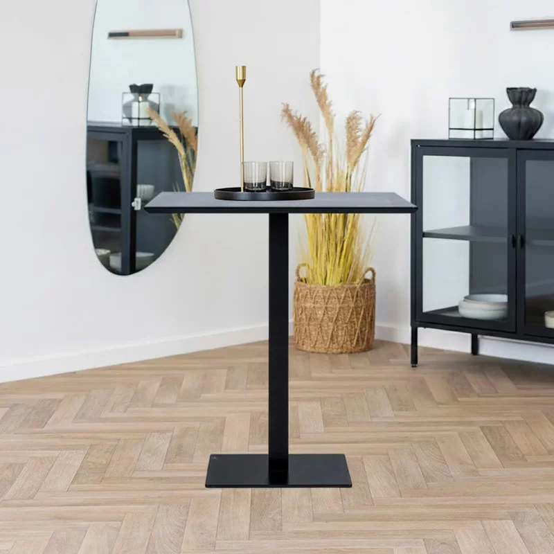 Photo 1 of Fano cafe table - square - melamine - black Photo 1 of Fano cafe table - square - melamine - black