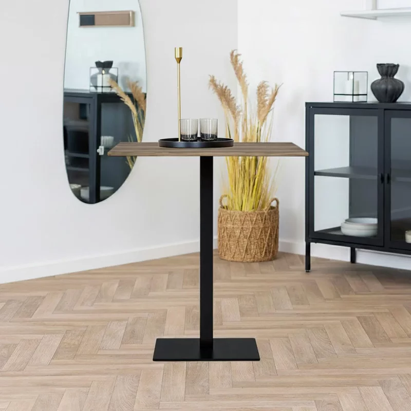 Photo 1 of Lignano cafe table - square - oak - smoked Photo 1 of Lignano cafe table - square - oak - smoked